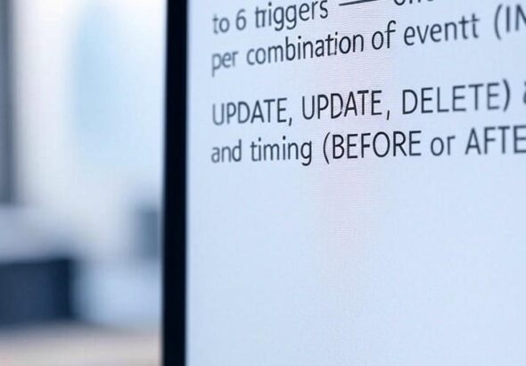 In MySQL ,There are 6 possible trigger events