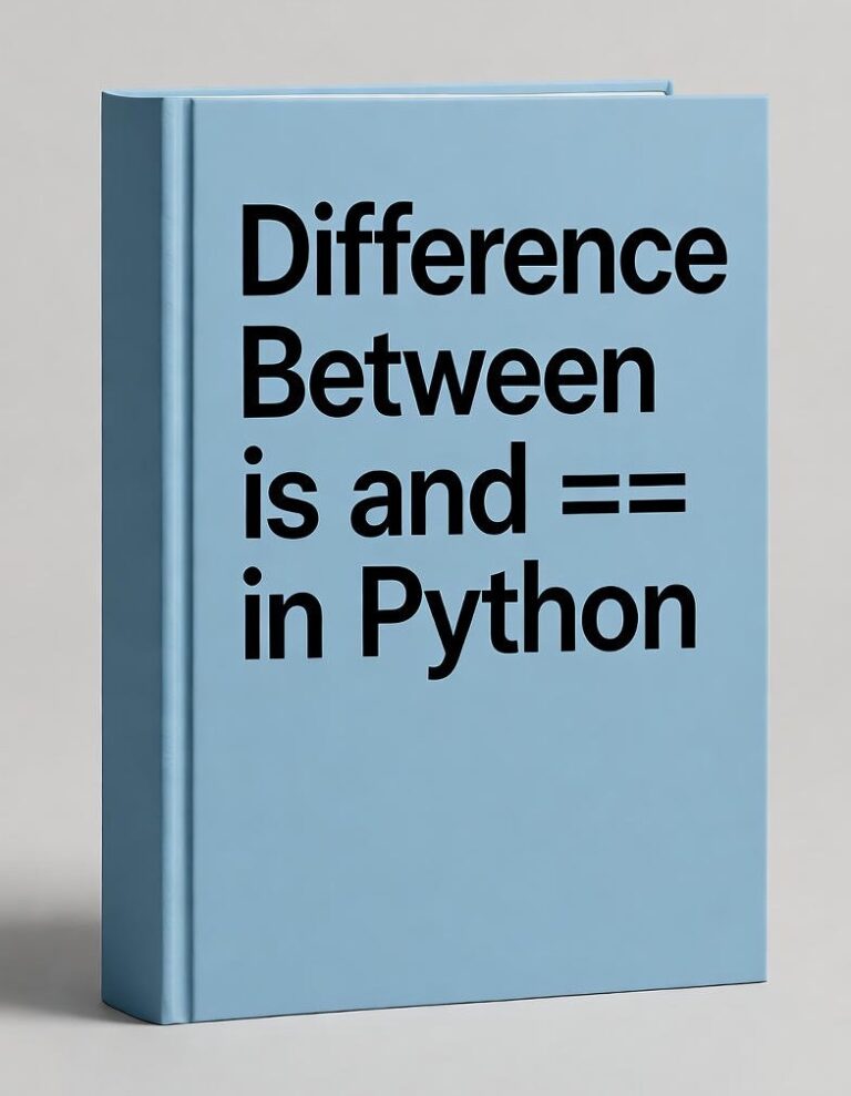 Difference Between is and == in Python
