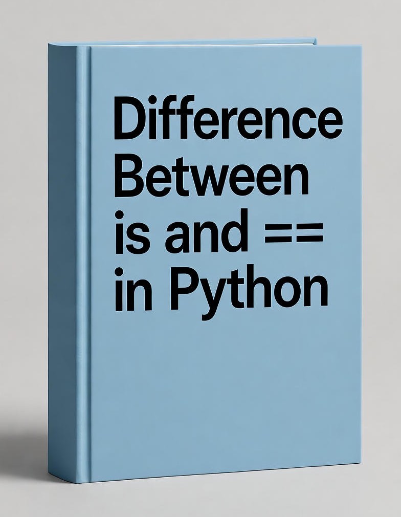 Difference Between is and == in Python