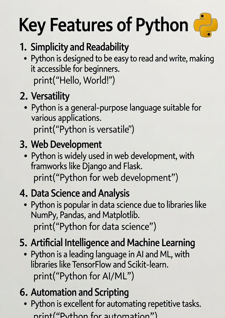 key feature of python