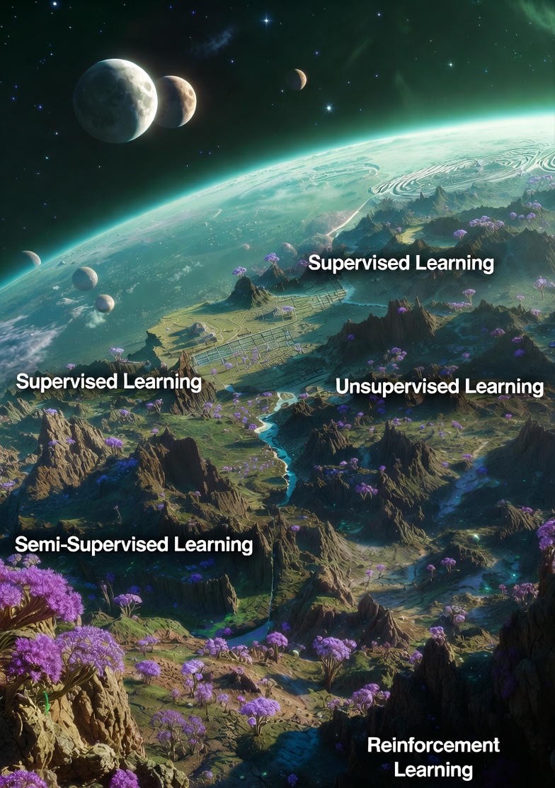Supervised vs Unsupervised vs Semi-Supervised vs Reinforcement Learning