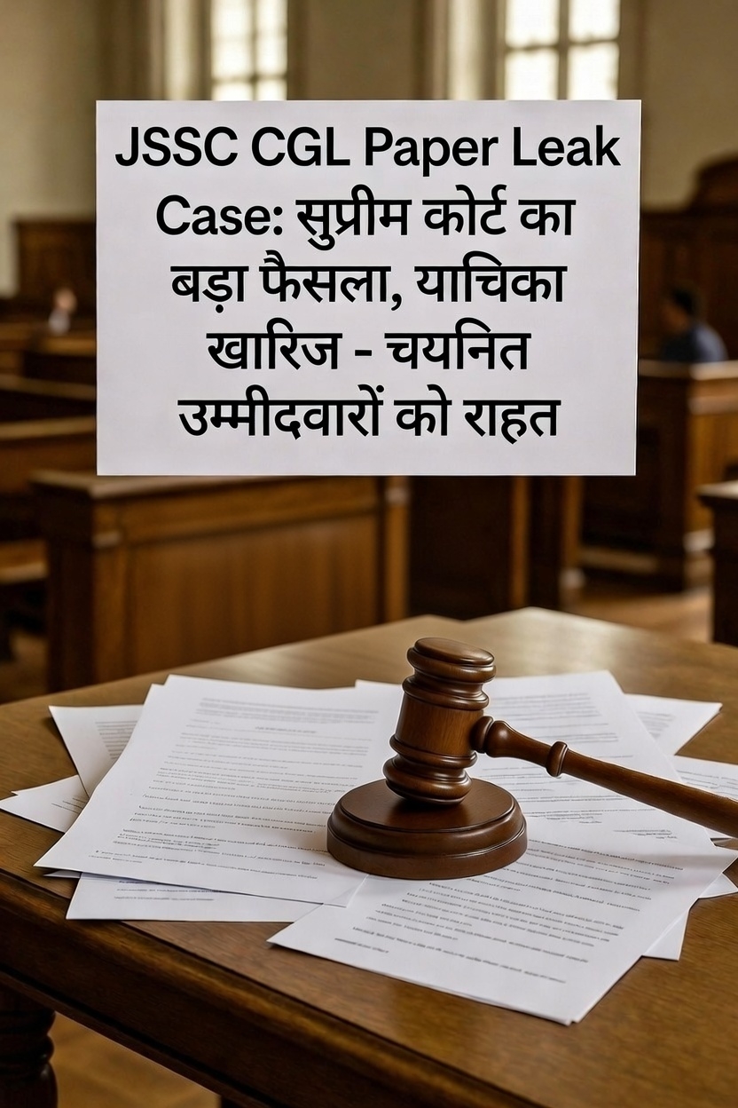 jSSC CGL Paper Leak Case: सुप्रीम कोर्ट का बड़ा फैसला, याचिका खारिज – चयनित उम्मीदवारों को राहत